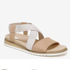 Dr. Scholl’s “Islander Fax Suede” Top Slingback Wedge Sandals Size 7 NWOT